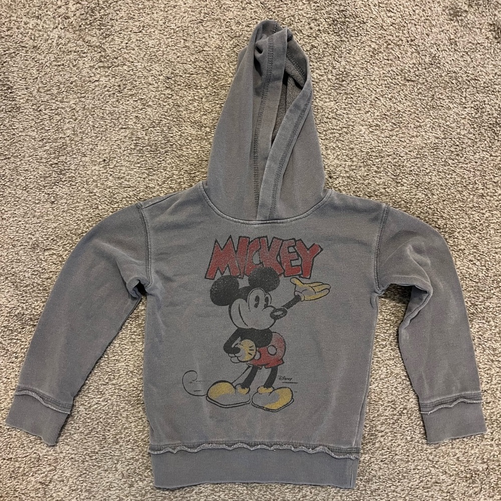 Disney Mickey Mouse Junk Food gray hoodie 3T
